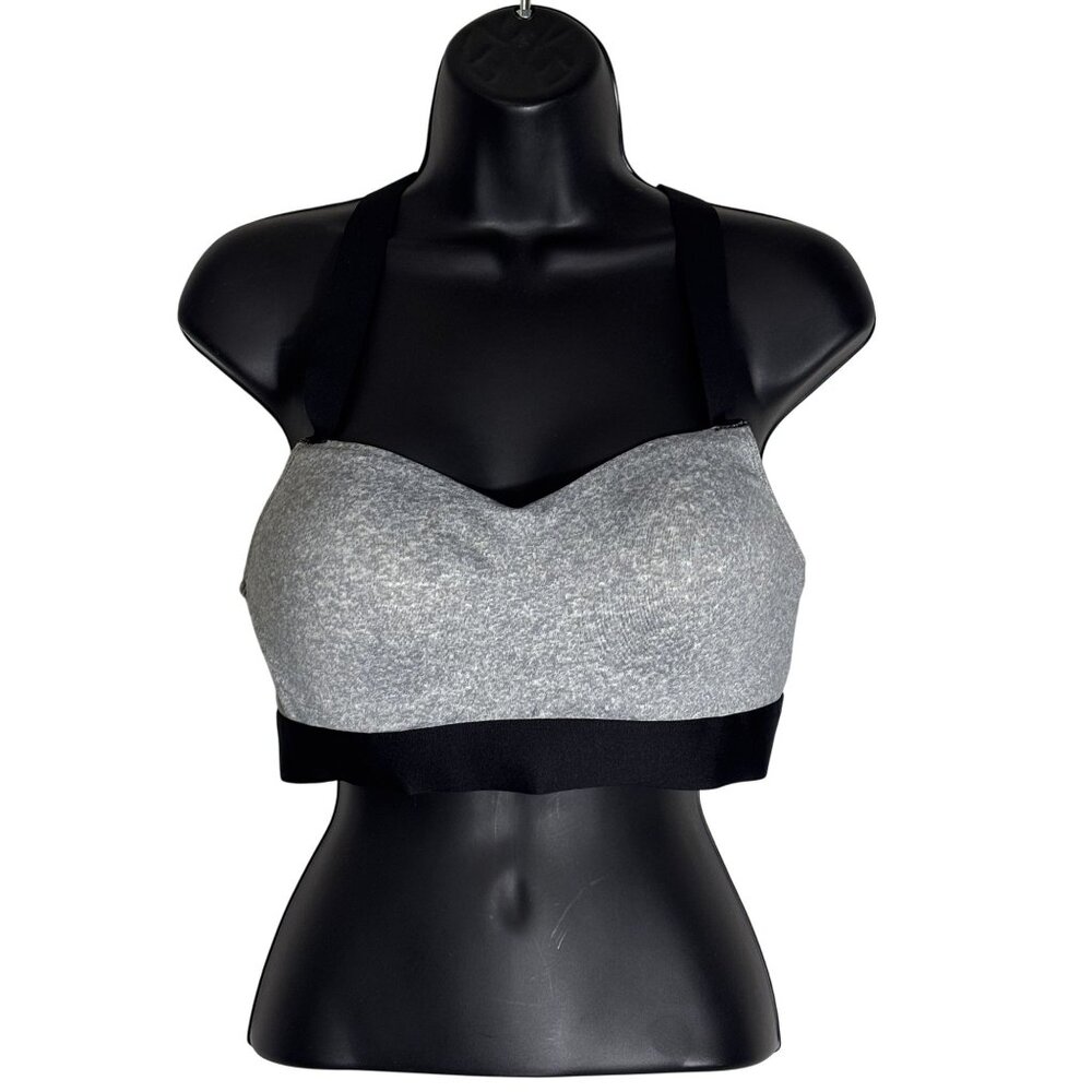 Victorias Secret Pink Active Ultimate Push-Up Sports Bra Gray/Black L